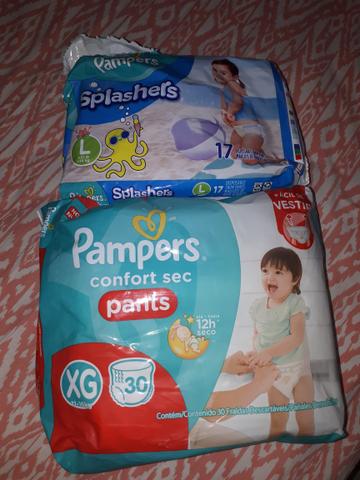 Fralda pampers e fralda pra piscina
