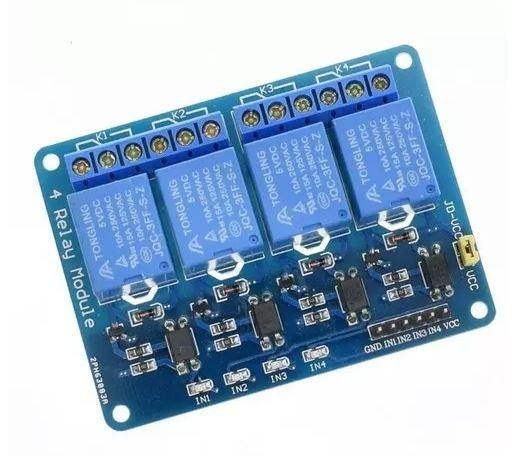 Relé 4 Canais 5v Módulo Arduino, Pic, Raspberry Pi COD-AM8 