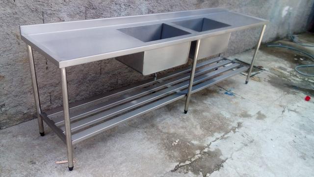 (| Inox para seu comércio sob medida pias mesas Cubas e prateleiras - Foto 3