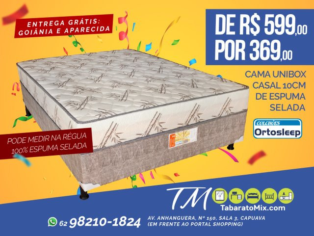 Casal 10CM Espuma Selada! Com Selo do Inmetro, Qualidade Garantida