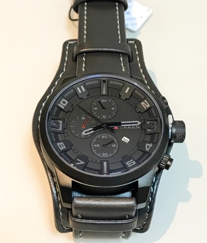 Relógio Esportivo Aventureiro Curren com Pulseira de Couro - Foto 4