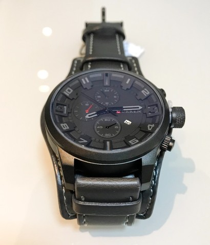 Relógio Esportivo Aventureiro Curren com Pulseira de Couro - Foto 2