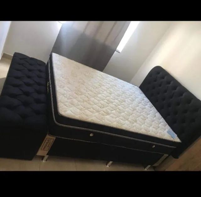 Cama box Queen conjunto completo 