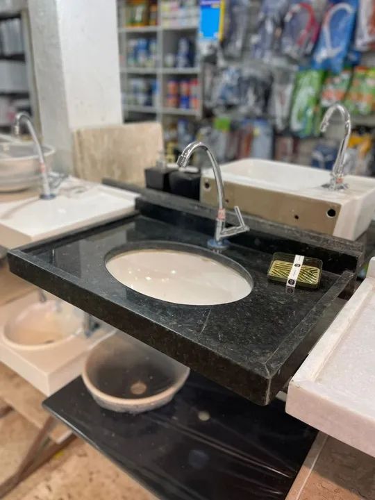 lavatorios pias de banheiro em marmore ou granito a pronta entrega 60x40