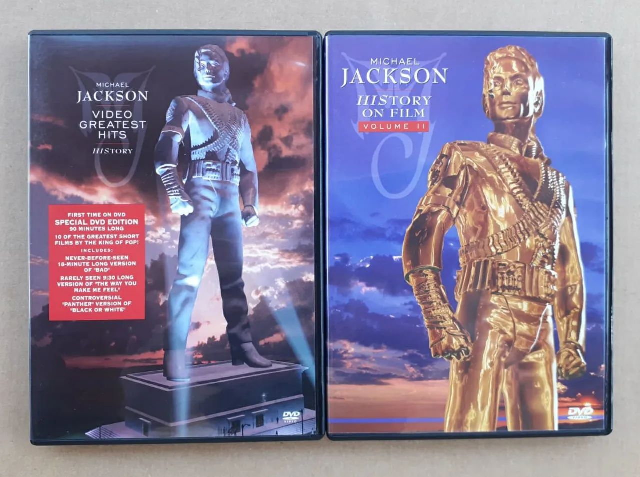 DVDs Michael Jackson History - Greatest Hits e History On Film