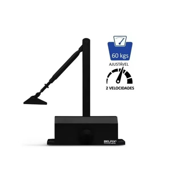 Mola Aerea Para Portas Ate 60kg Preto Belfix 206007