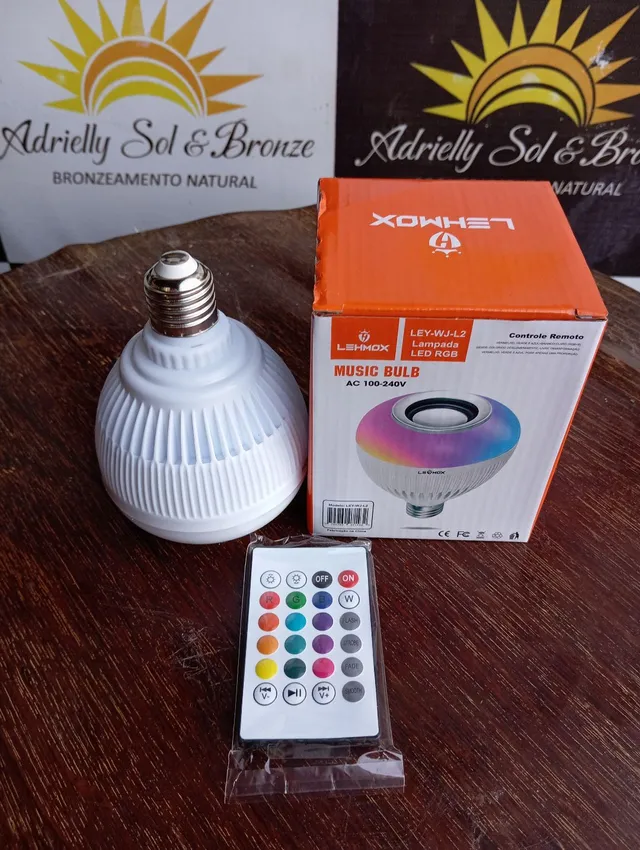 Lampada RGB colorida toca Música Bluetooth Led Caixa de Som Música Controle  2 Em 1