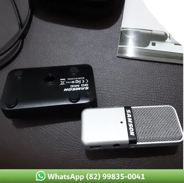 Microfone Condensador USB Portátil Samson Go Mic