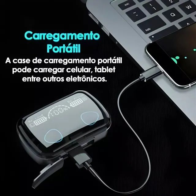 fone de ouvido sem fio bluetooth stereo compativel com samsung xaiomi iphone - Foto 3