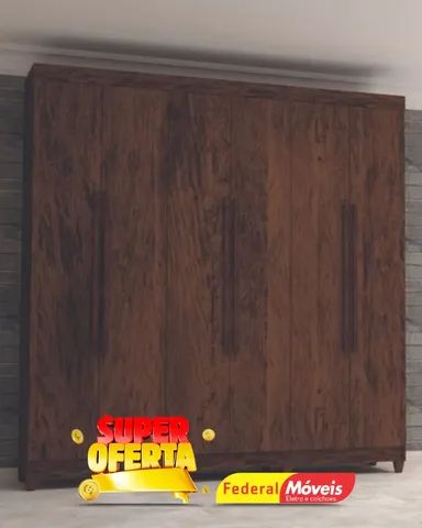 Guarda Roupa Casal 6 Portas 2 Gavetas Super Lindo Fazemos Entrega 