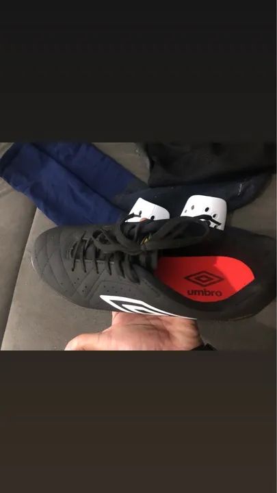 Kit Chuteira Umbro, Meião, Caneleira Nike - Foto 5