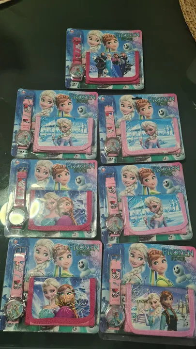 7 kits (relógio + carteira) da Frozen - novos