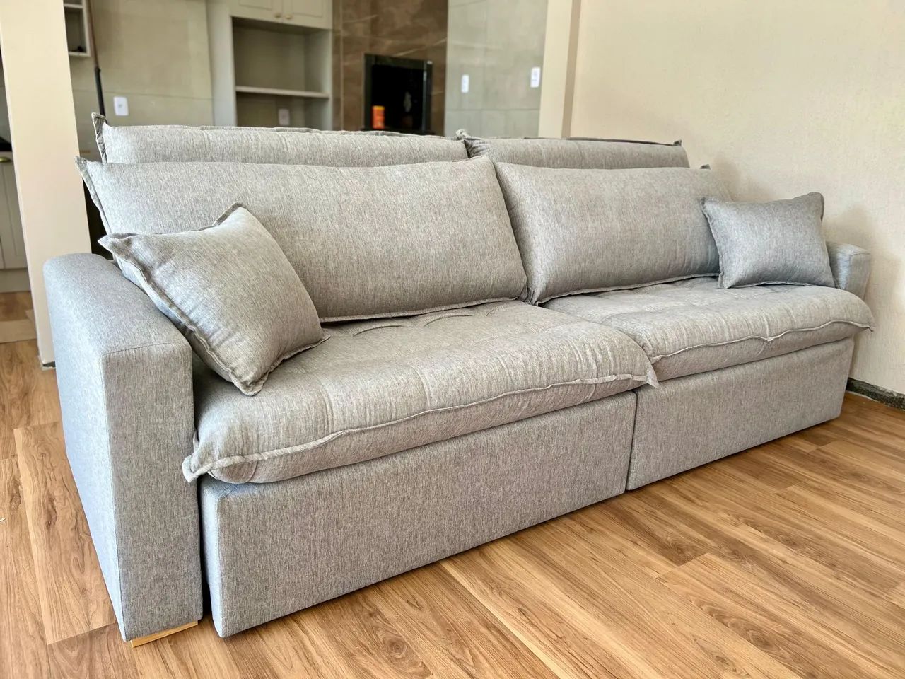 Sofá novo sem caixa ideal para quem mora em apartamento  - Foto 5