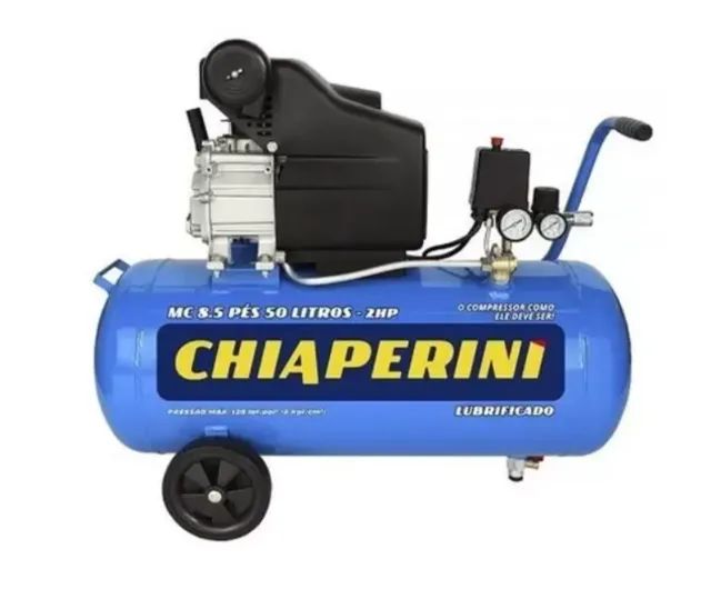 Compressor de ar 50 litros 2HP - Chiaperini MC 8.5/50 blue - Foto 5