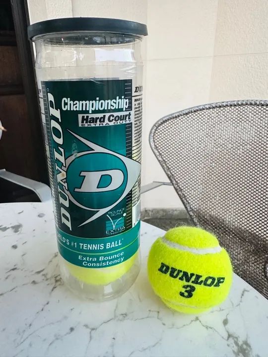 3 bolas de tênis Dunlop 
