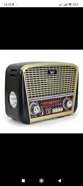Rádio Retro Portátil AM/FM com alto-falante