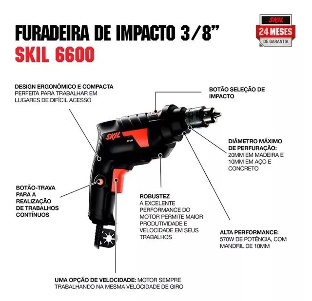 Furadeira de impacto Skill 6600432959021006858242