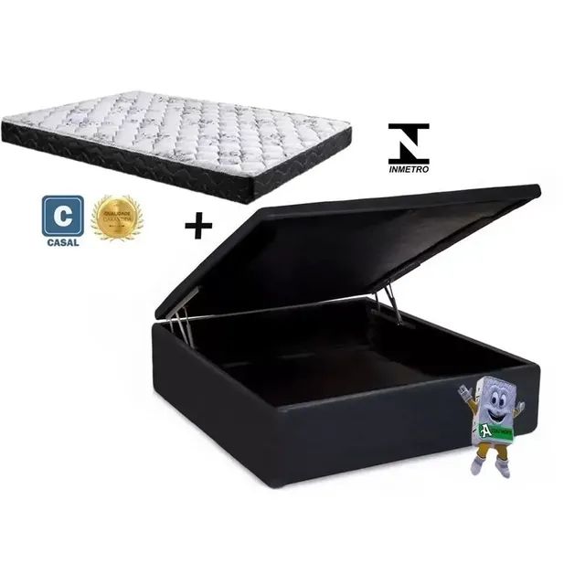 Cama Box Baú casal + D33 casal 14 cm  - Foto 3