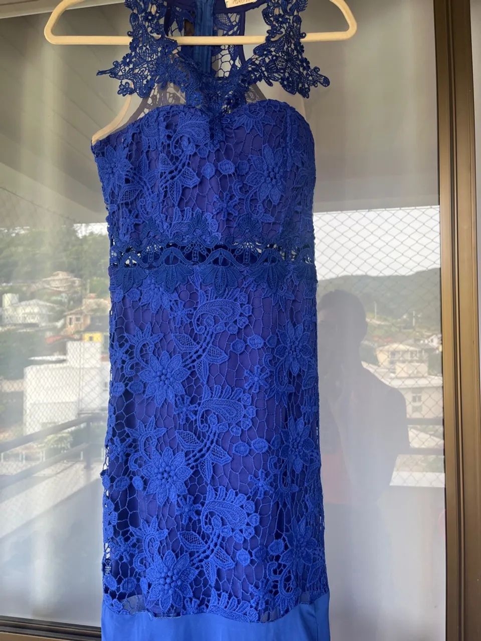 Vestido de festa bordado azul royal - Foto 3