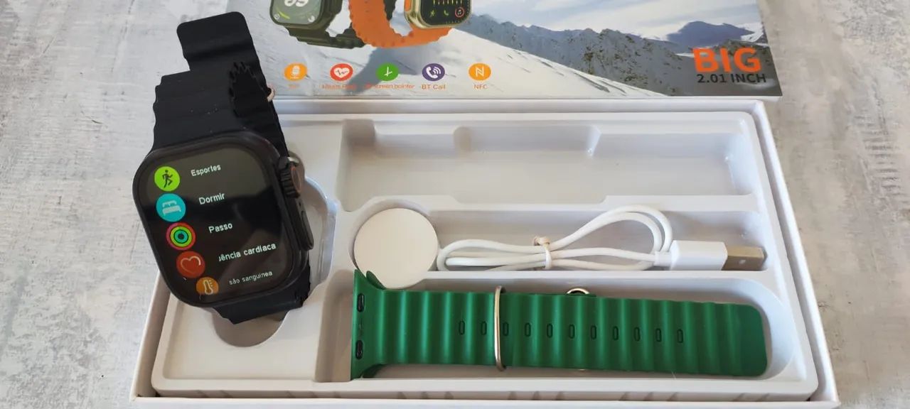 SMARTWATCH ULTRA COM PULSEIRA EXTRA BRINDE - Foto 2