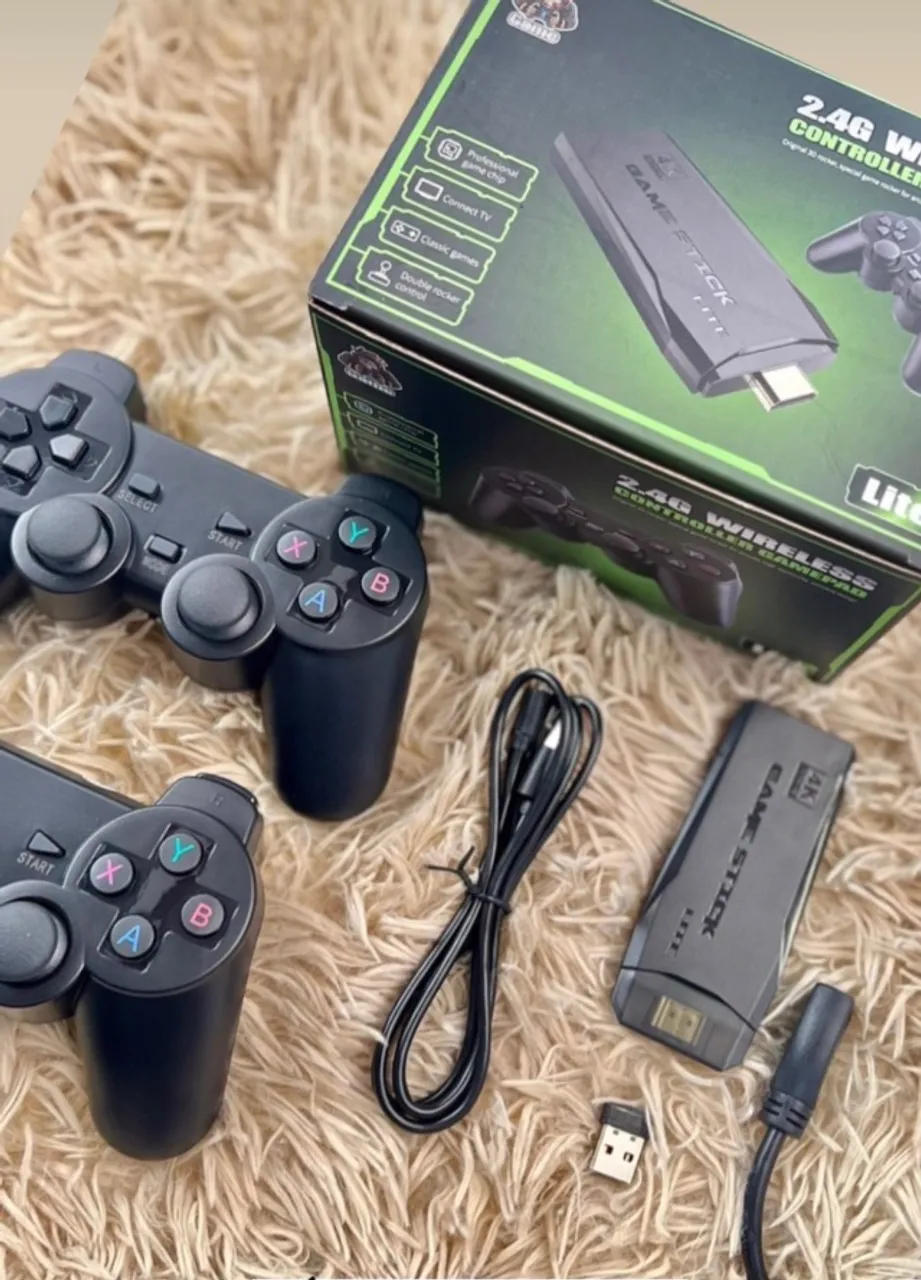 Gamestick com 2 controles sem fio