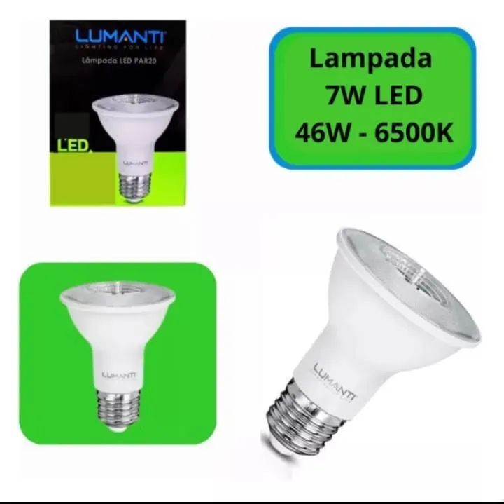 Lâmpada LED PAR20 7W 46W - 6500K - LUMANTI