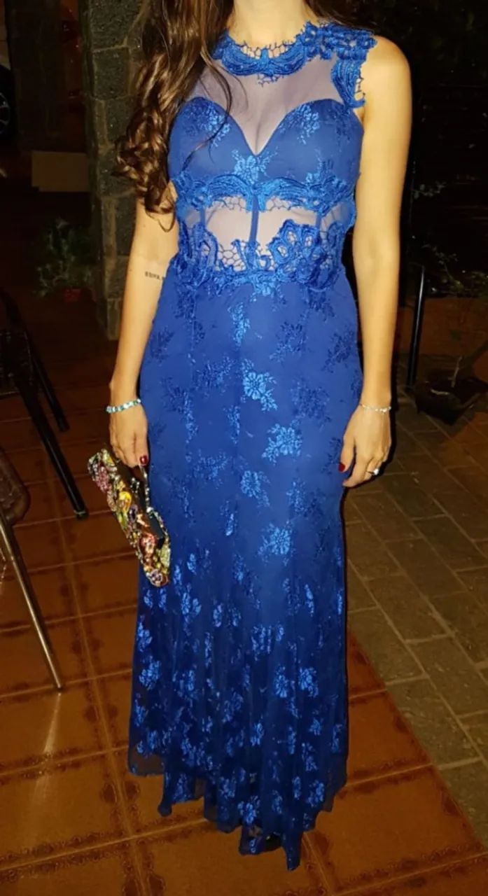 Vestido de Festa Azulão