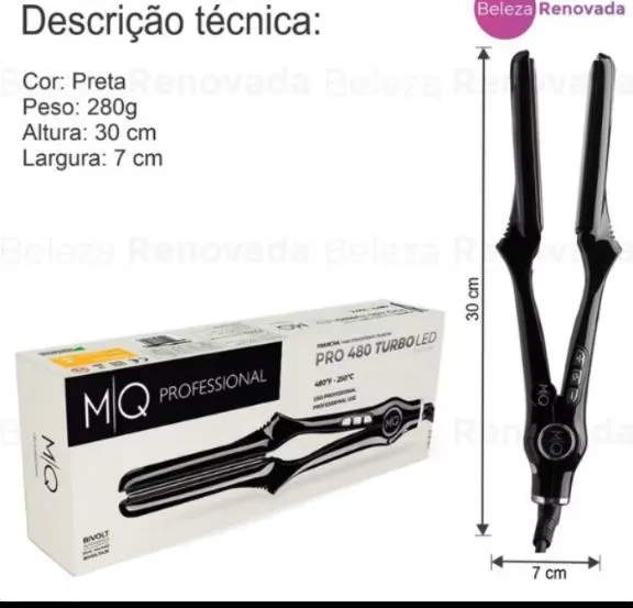 Prancha MQ Professional Pro 480 Turbo LED