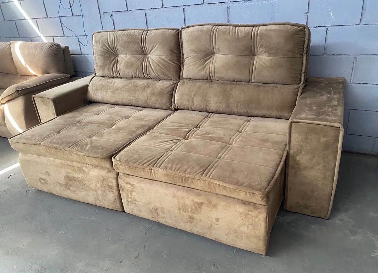 Sofá Retrátil e Reclinável 2.50m NOVO ( Direto da Fábrica )  - Foto 3