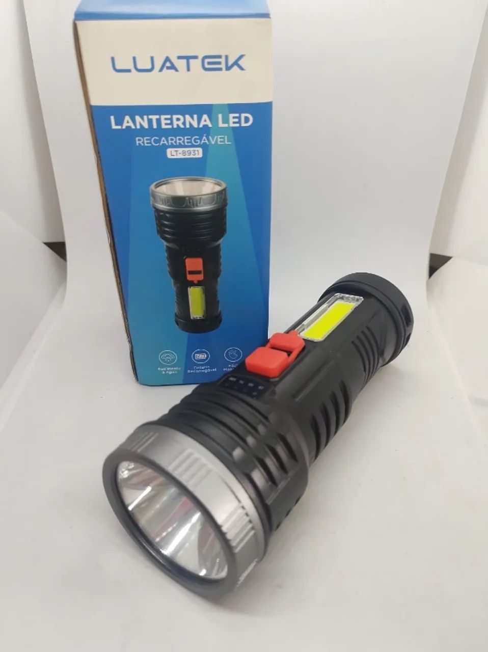 Lanterna Iluminação Forte Luz Lateral Led Alto Brilho Lt8931 - Foto 4