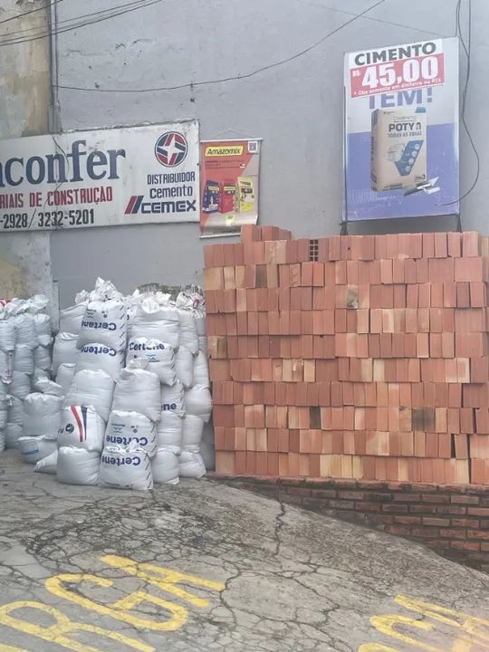 Saco de areia, seixo, cimento e tijolo consulte nossos preços com entrega