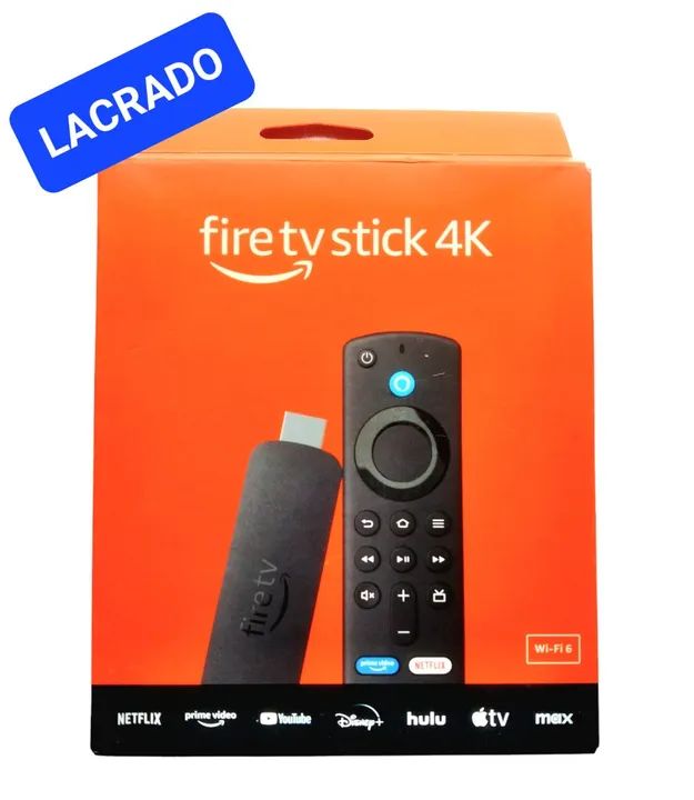 Fire TV Stick 4K - Lacrado - Novo