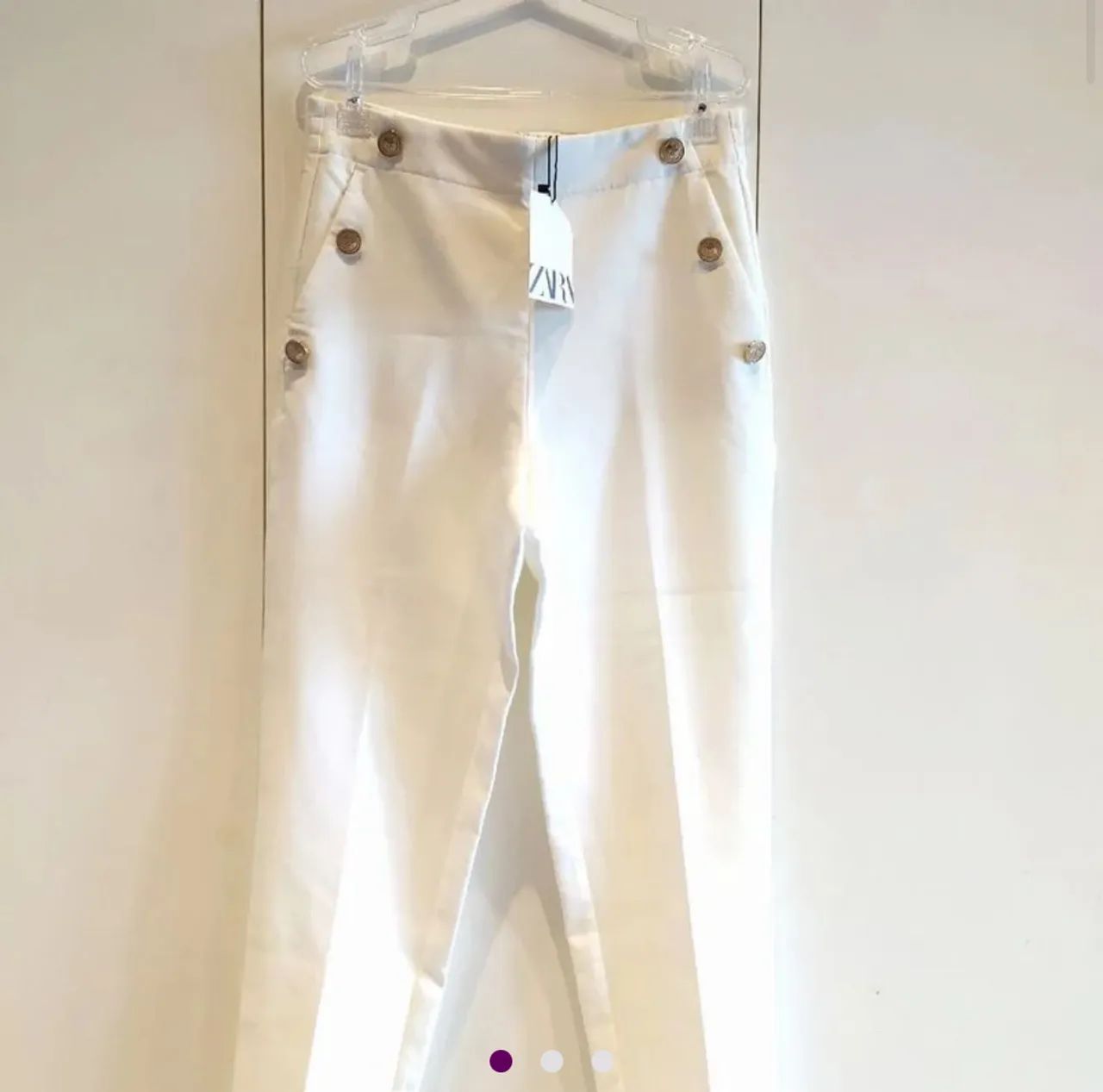 Calça branca Zara 38 - Foto 3