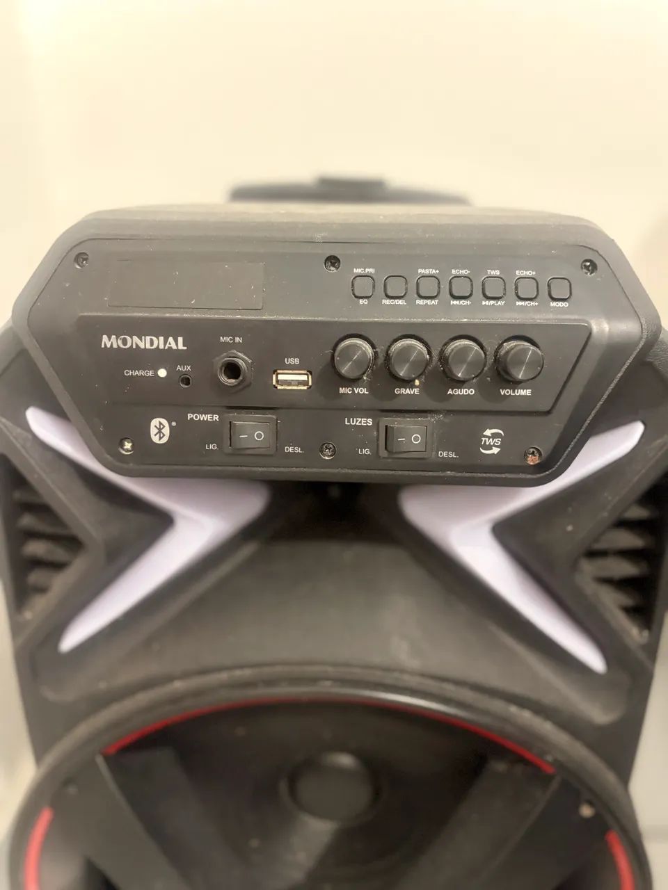 Caixa amplificada mondial 400W RMS, TWS, Bluetooth - Foto 5