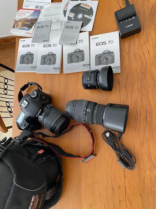 Canon EOS 7D com Lentes e Acessórios