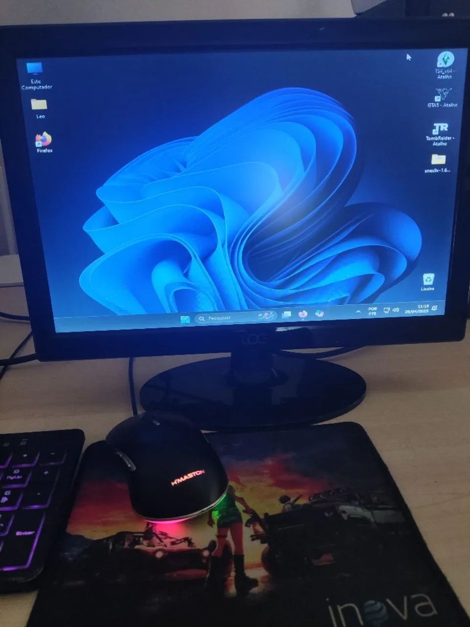 Monitor log 15.5 polegadas VGA e HDMI led<br>Ultra fino e leve. - Foto 3
