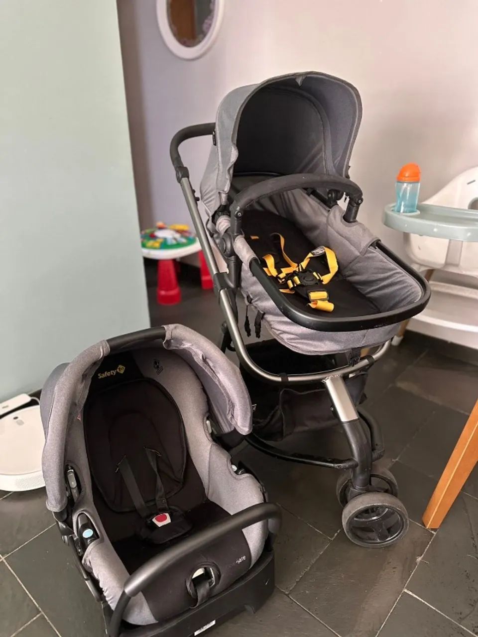 carrinho + bebe conforto - Safety 1st, Travel System Mobi, Trio, Grey Sport - Foto 2