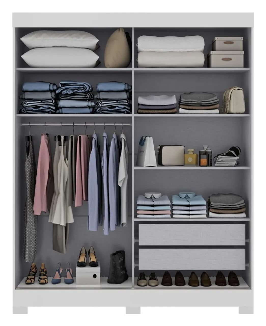 Guarda Roupa 2 Portas 2 Gavetas Casa Blanca DIVIDMOS EM ATE 10 X SEM JUROS  - Foto 3