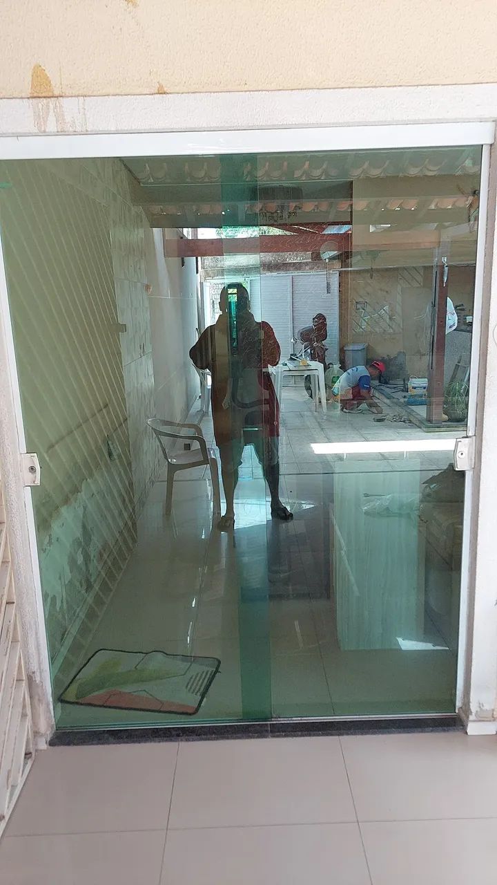 Porta de vidro temperado para área externa - Foto 2