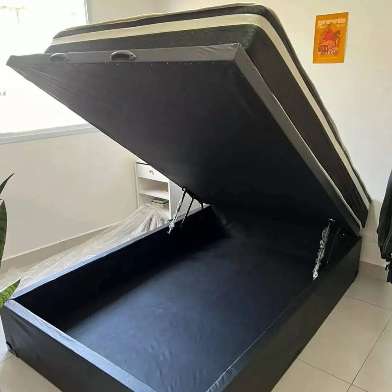 BASE BAU + COLCHÃO CASAL NOVO DE FÁBRICA D33 FRETE GRÁTIS 