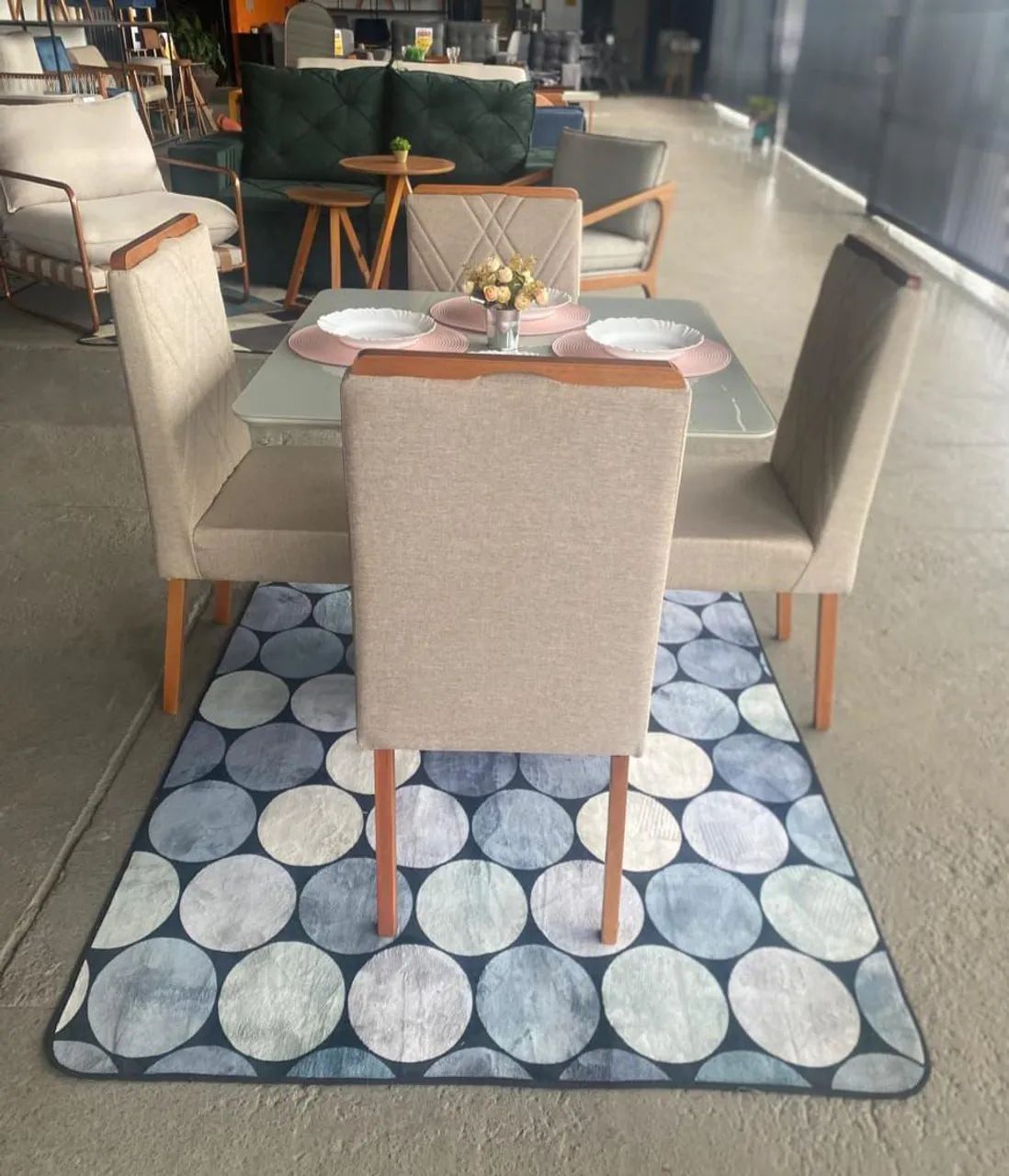 Conjunto Mesa de Jantar olga  com 4 Cadeiras - Foto 3