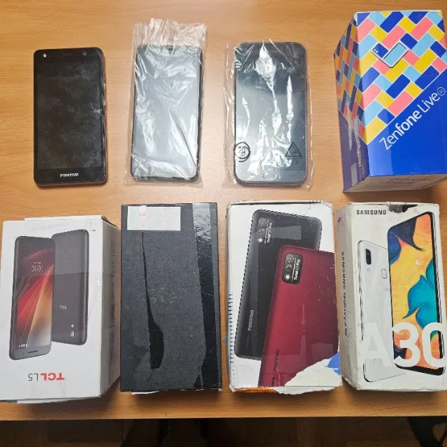 8 Smartphones diversos SAMSUNG / LG / ASUS para recuperação de peças!
