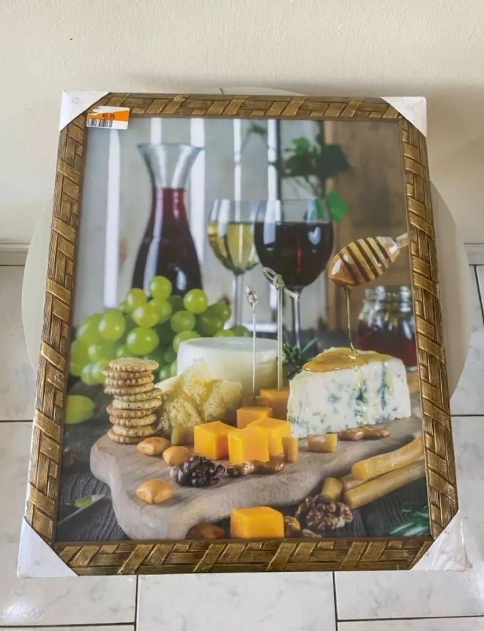 Quadro Decorativo - Queijos e Vinhos - Foto 2