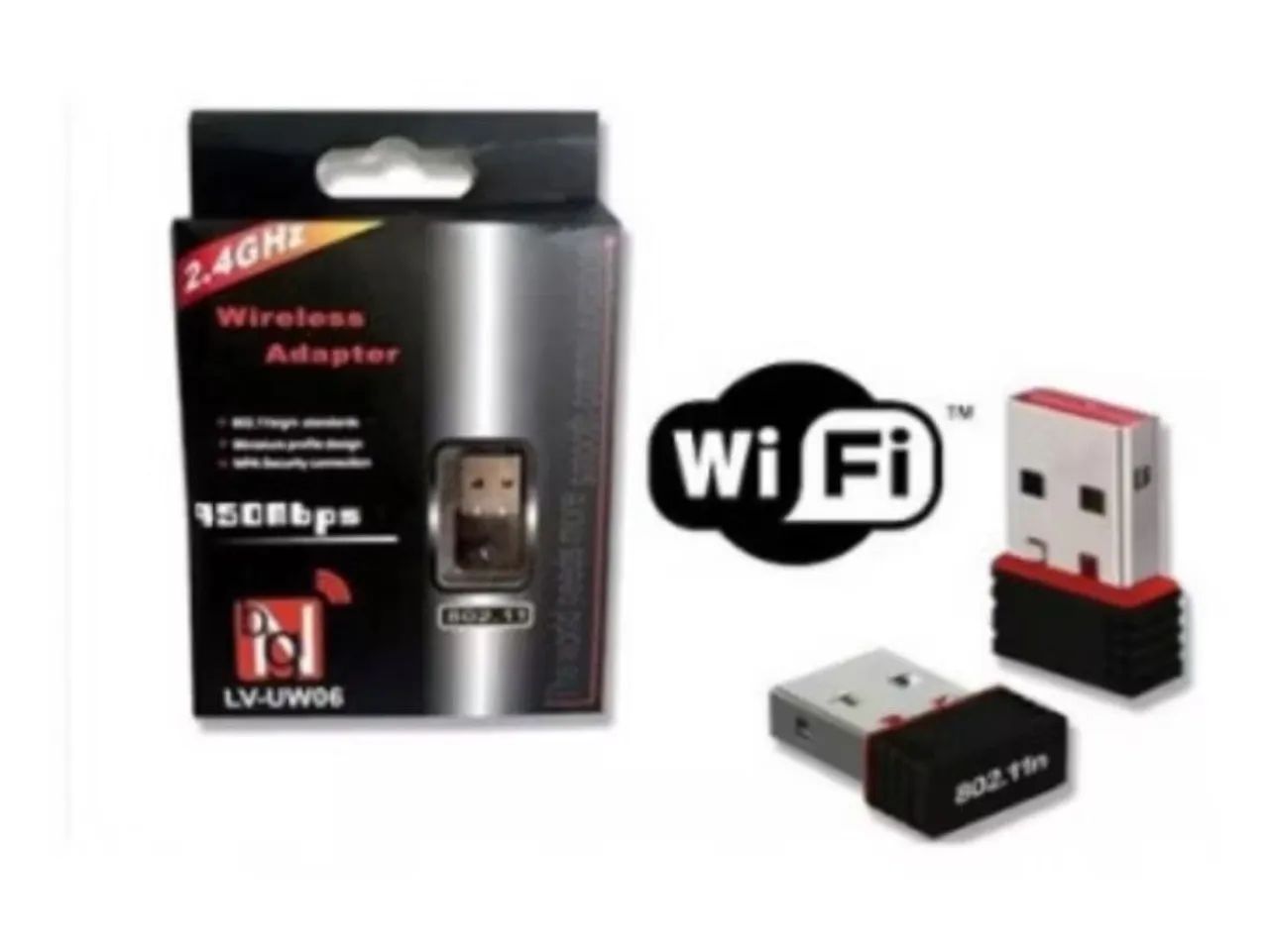 Adaptador Wireless Sem Antena Usb Wifi Pc Notebook - Foto 4
