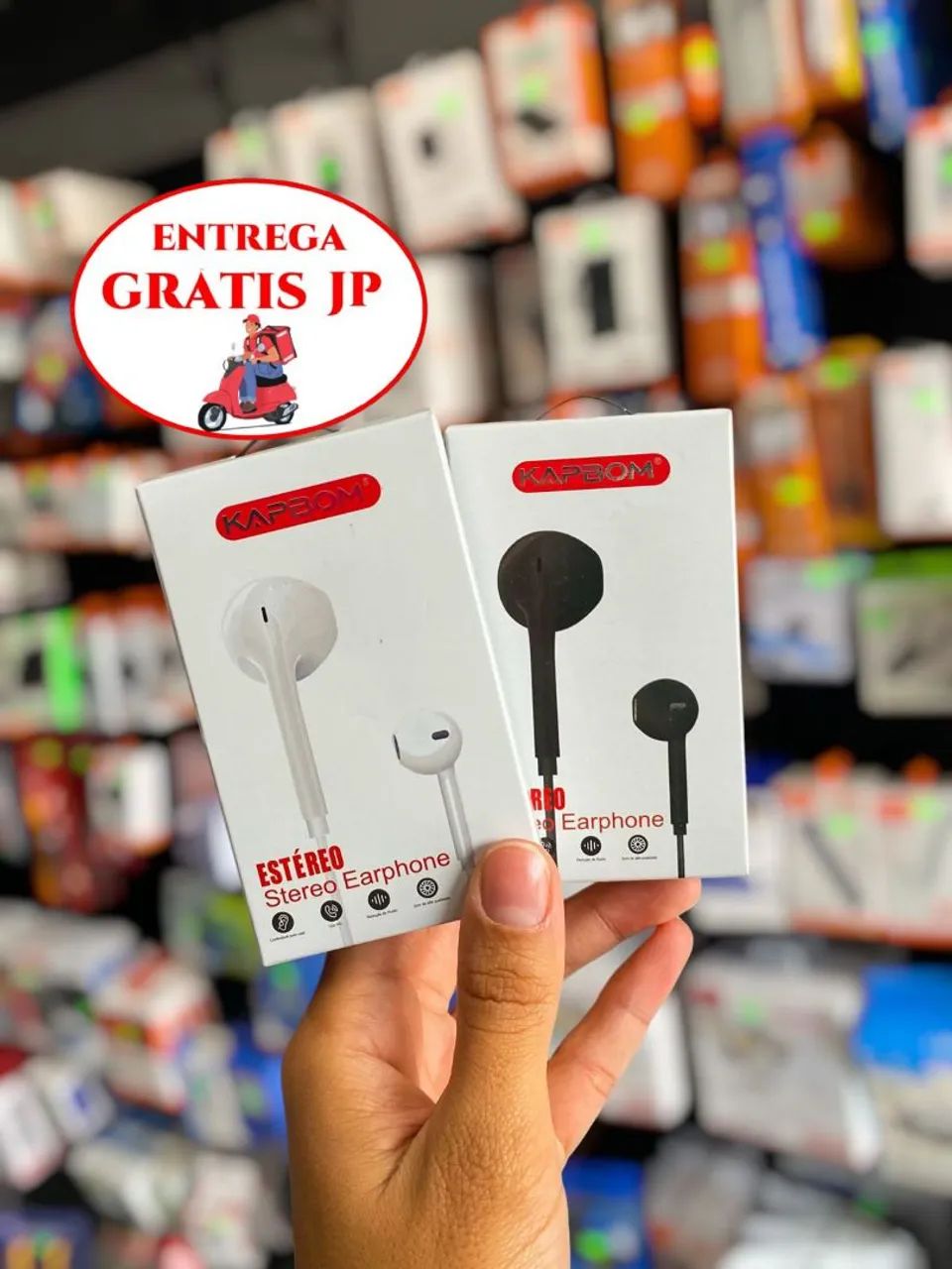 FONE DE OUVIDO COM FIO KAPBOM KA-6117