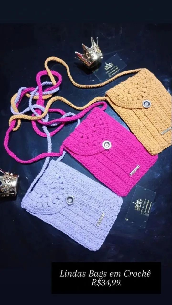 Bolsas em Crochê - Foto 4