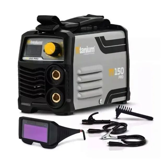 Kit Serralheiro Inversora Ti150 Pro + Óculos De Solda 220v Titanium - Foto 3
