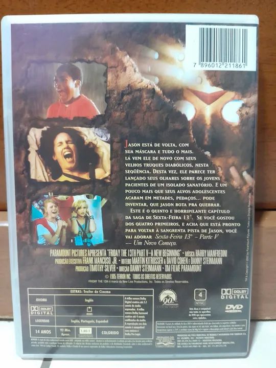 Sexta-Feira 13 - Parte V - Um Novo Começo - DVD Original  - Foto 2