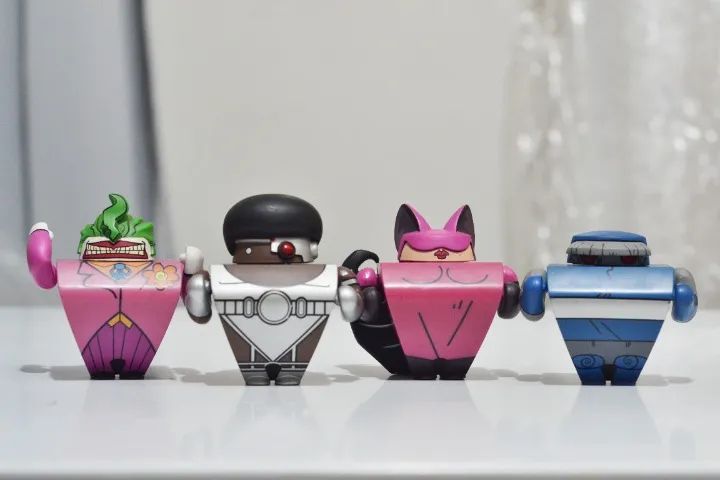 Miniaturas Blammoids DC Coringa Darkseid Mulher Gato Cyborg