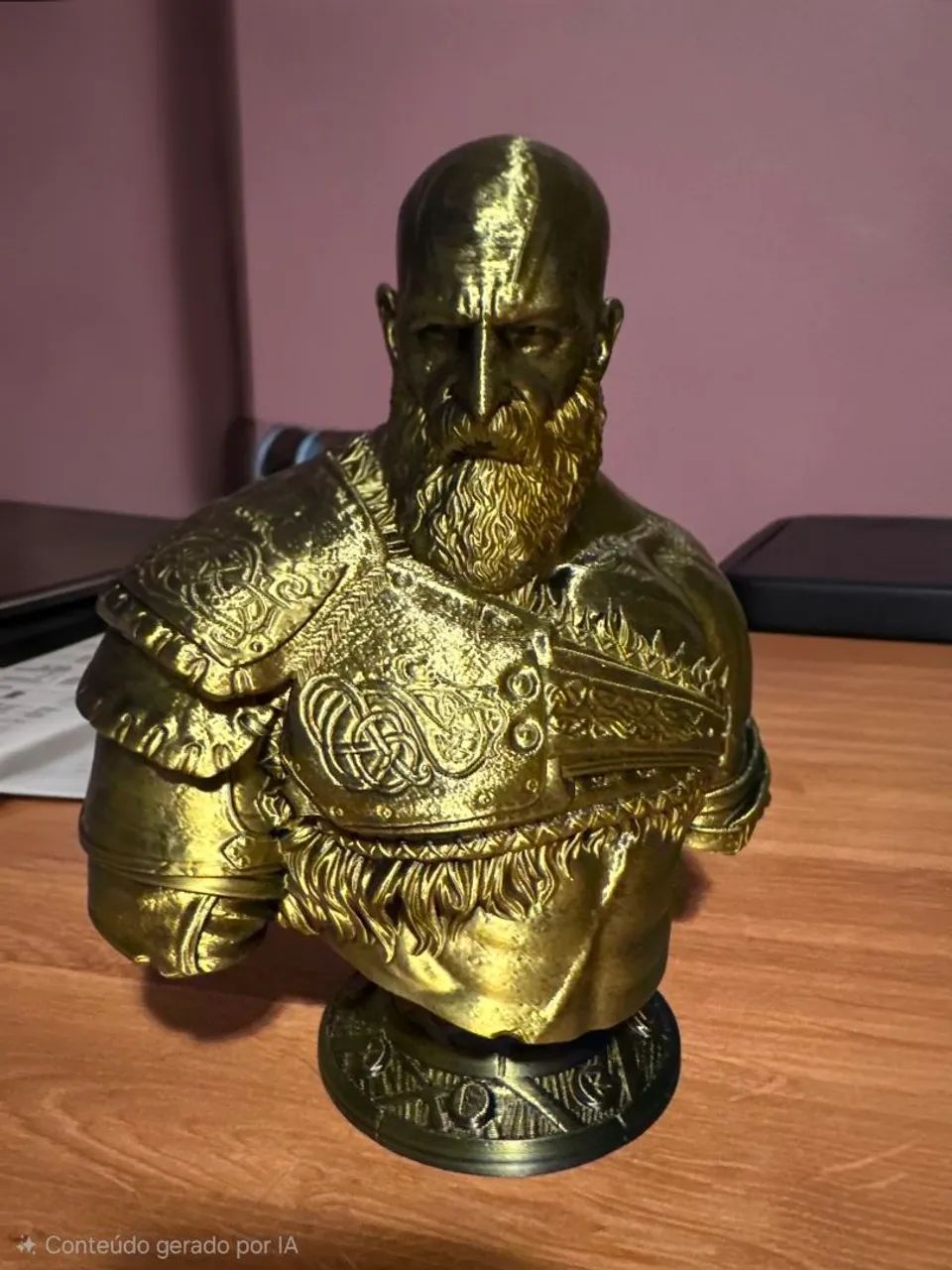 Busto Kratos Deus da Guerra Hiper Realista - Foto 6